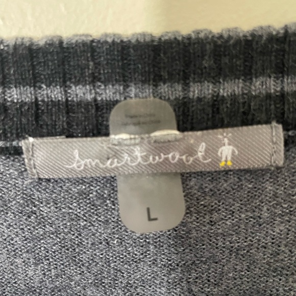 Smartwool Mens Pullover Crew Neck Sweater Size Large Dark Grey Merino Casual‎ - Picture 4 of 6